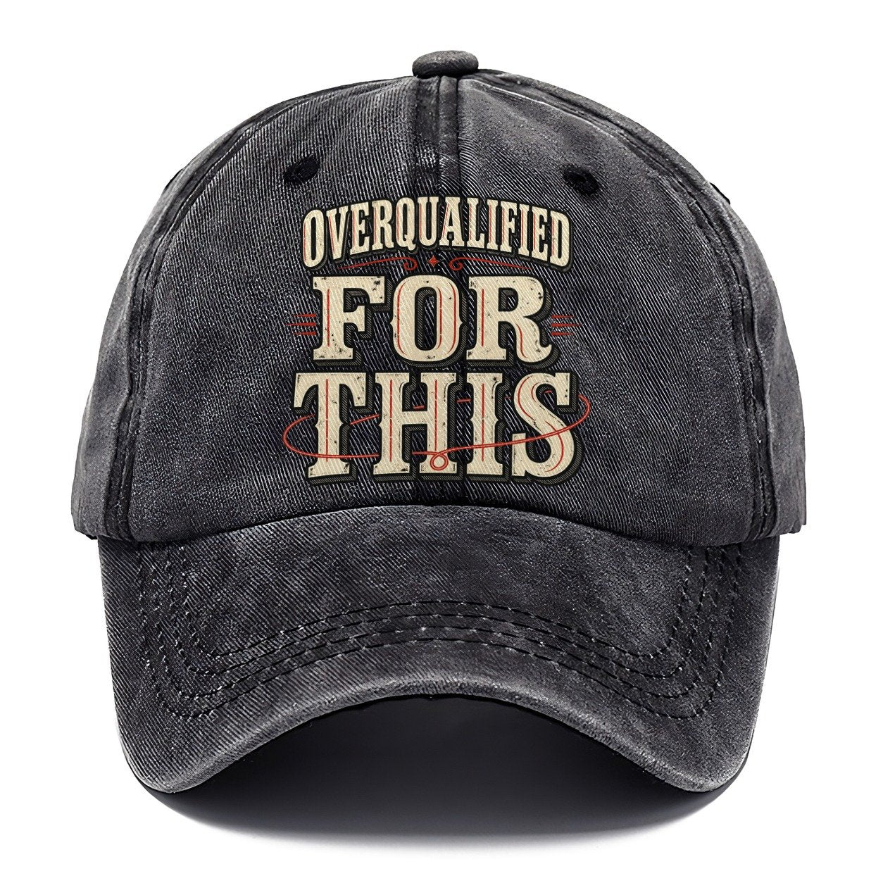 Overqualified For This American Wit Classic Cap – Graphite