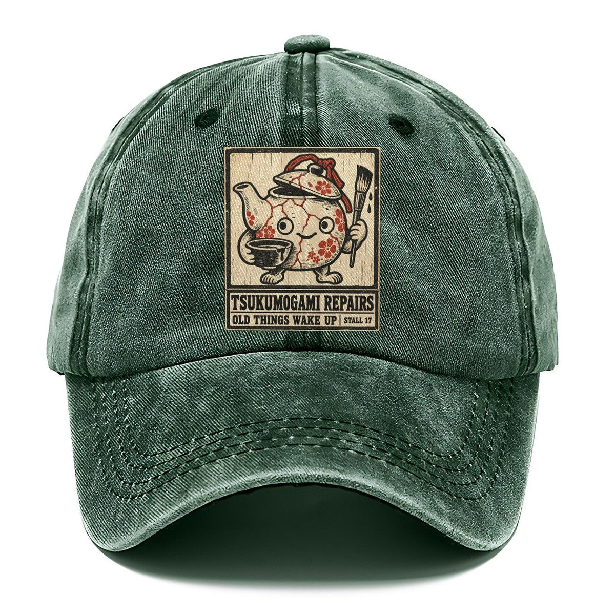 Tsukumogami Repairs Yokai Night Market Classic Cap – Forest Mist