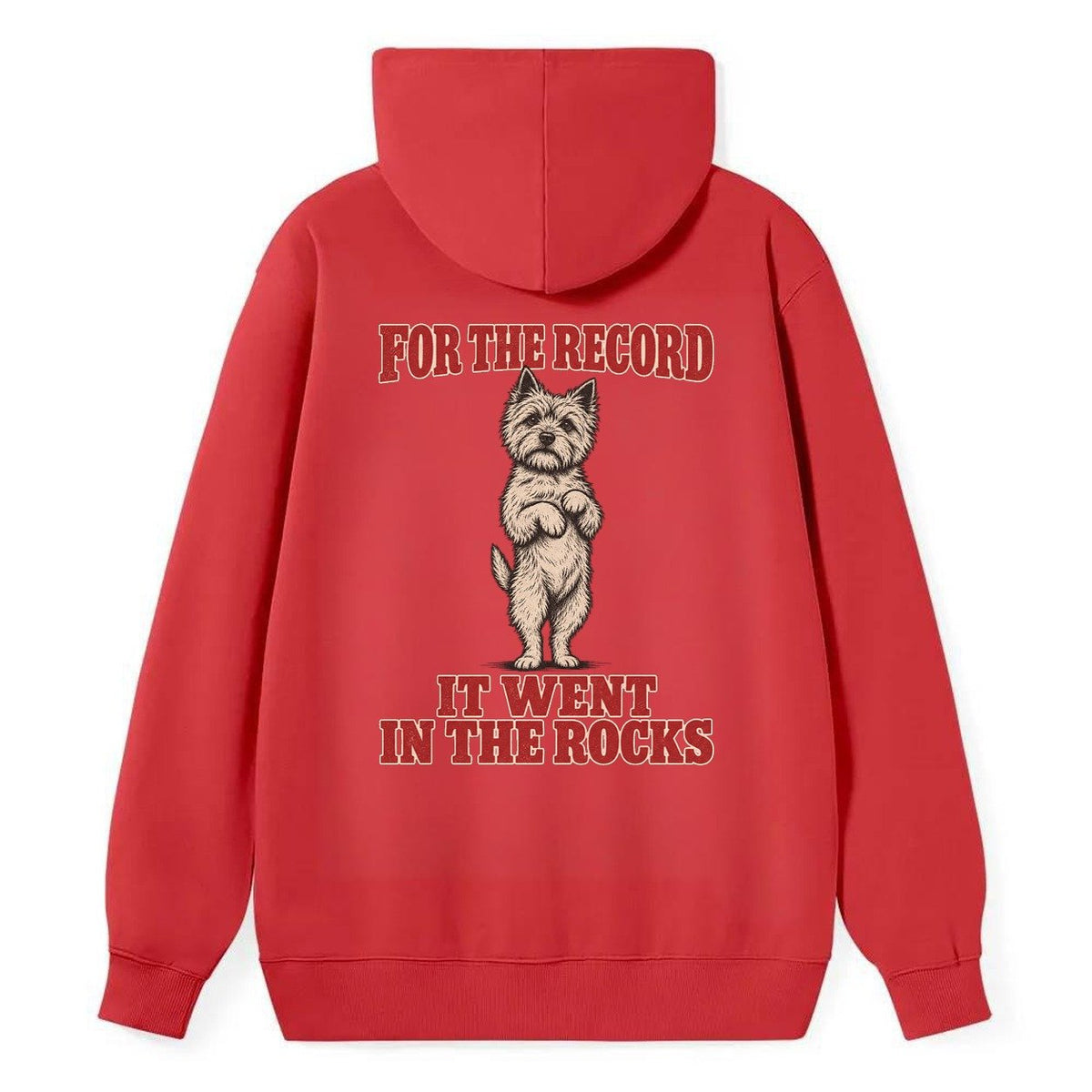 Cairn Terrier Dog Declarations Classic Pullover Hoodie – Red