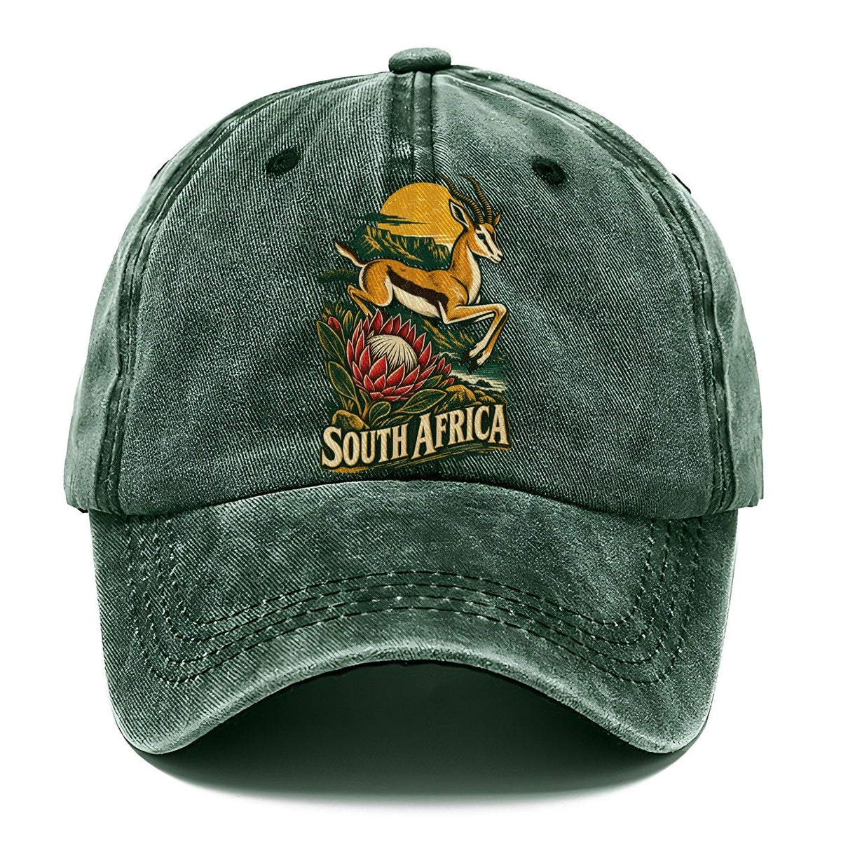 South Africa Springbok Protea Classic Cap – Forest Mist