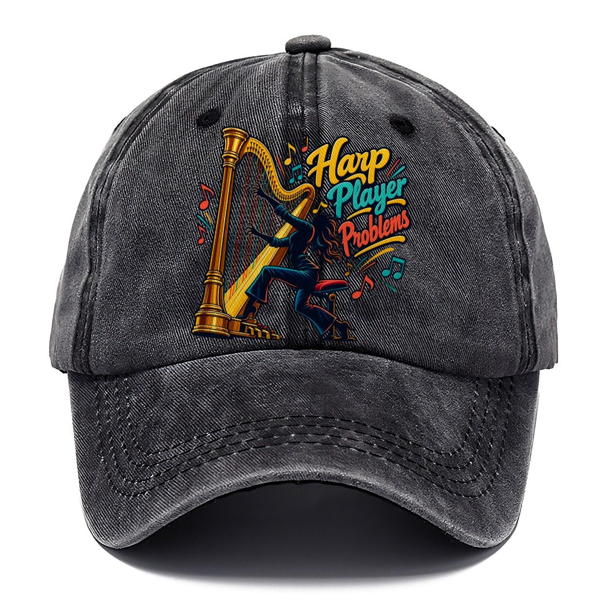 Harp Player Problems Music Instruments Classic Cap – Graphite
