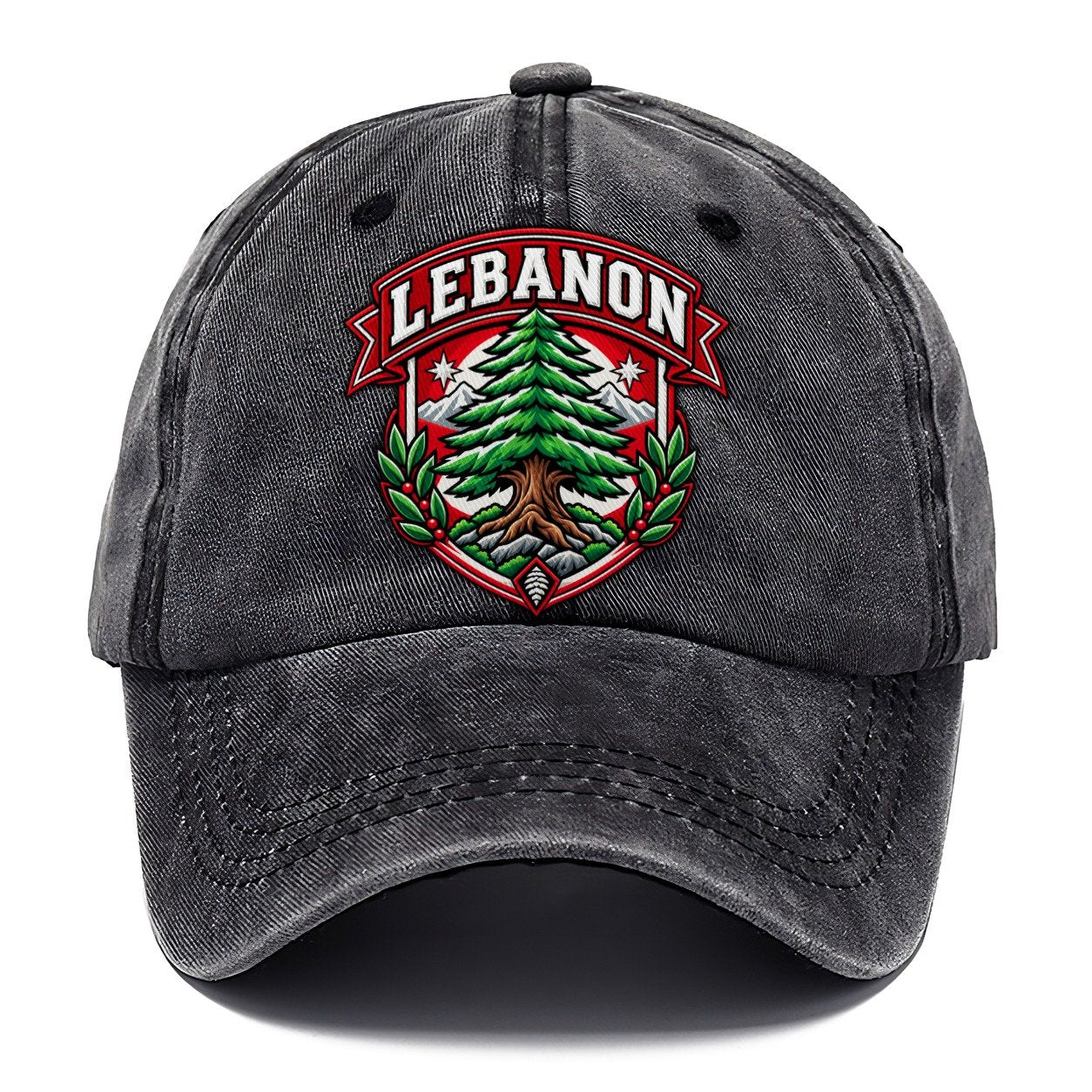 Lebanon Retro Badge Country Logos Classic Cap – Graphite