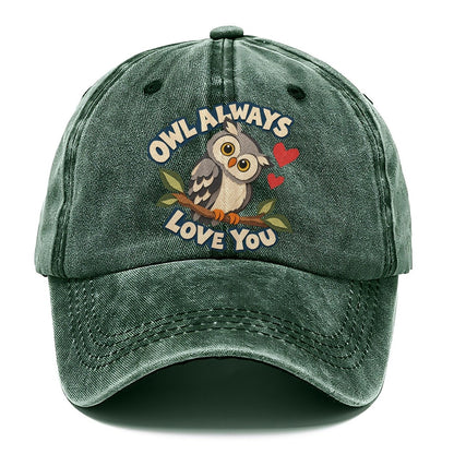 Cut-Paper Owl Animal Puns Classic Cap – Forest Mist