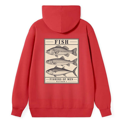 Fish Specimen Plate Creature Canticle Classic Pullover Hoodie – Red