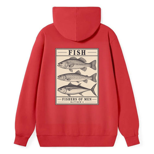 Fish Specimen Plate Creature Canticle Classic Pullover Hoodie – Red