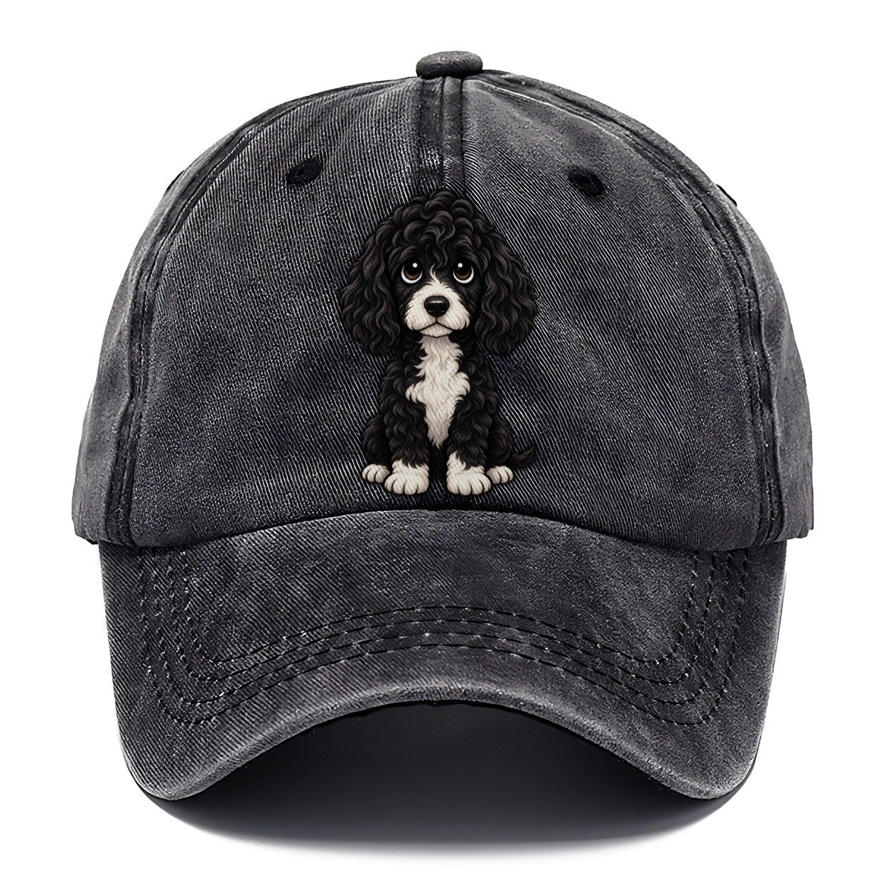 Portuguese Water Dog Sitting Sweetheart Classic Cap – Graphite