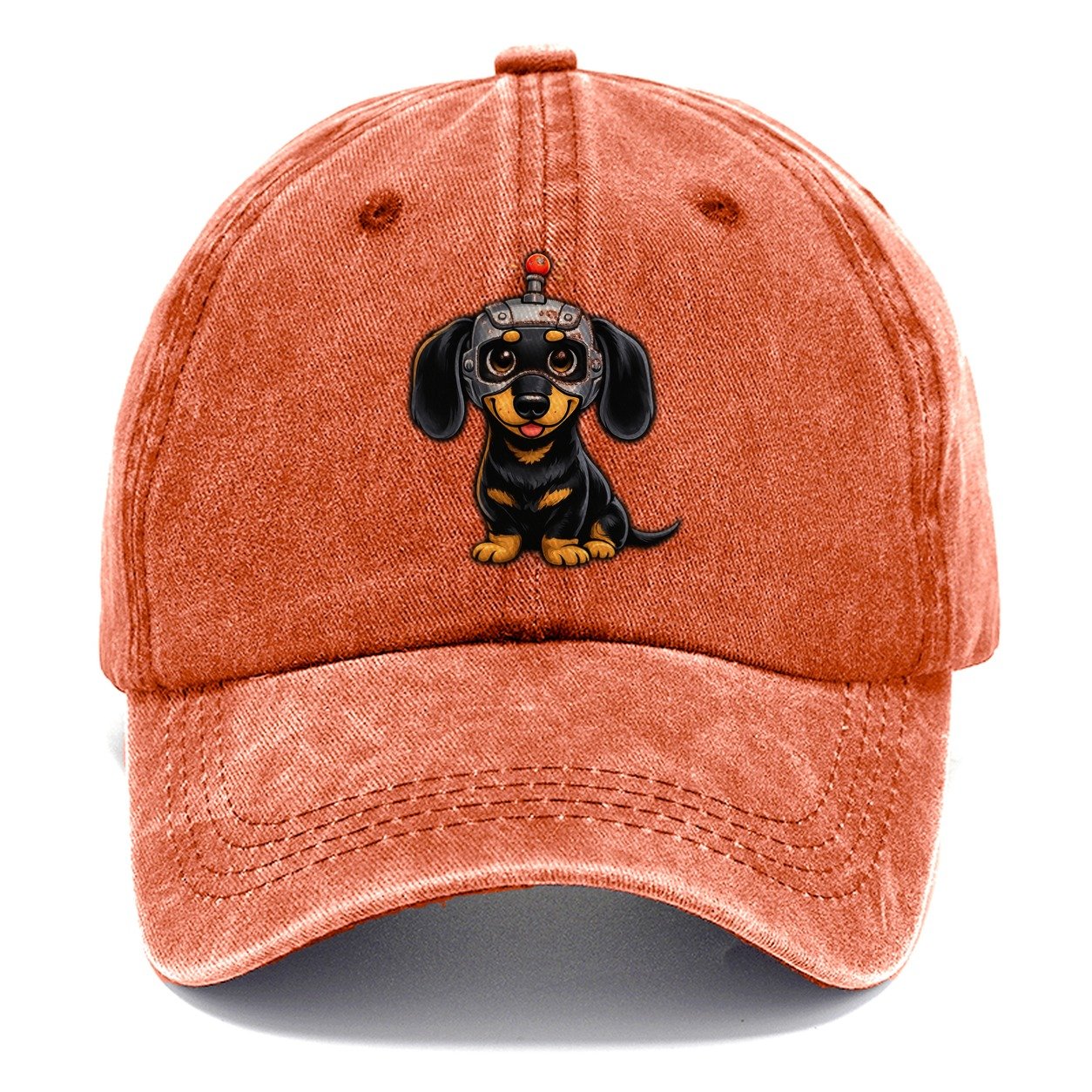 Robotic Dachshund Dog Classic Cap – Terracotta Clay