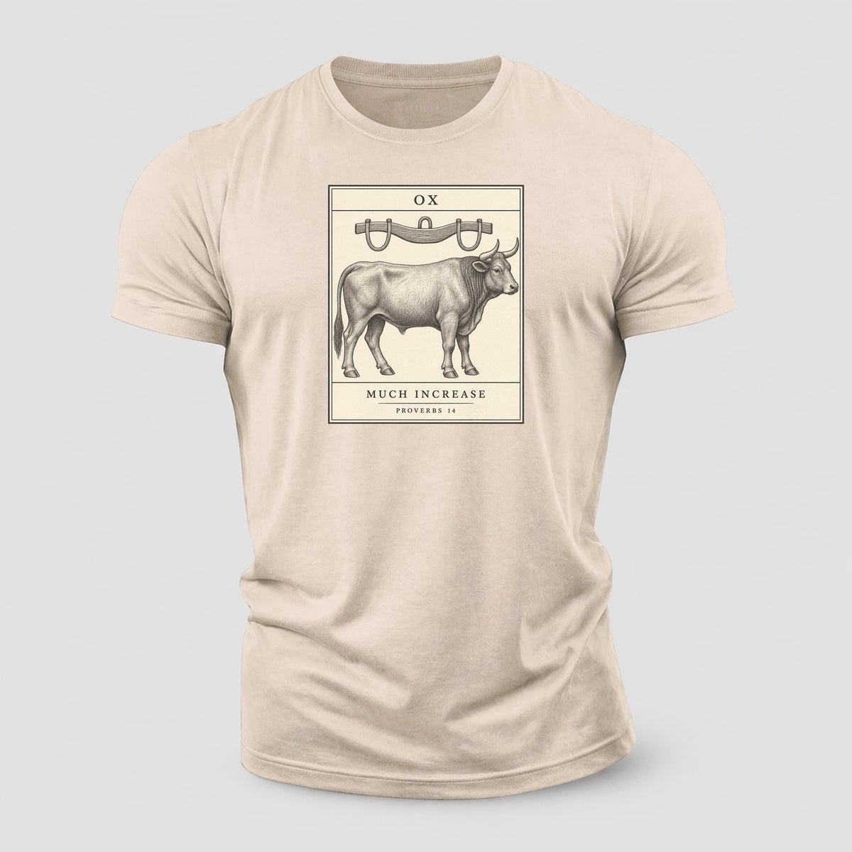 Ox Specimen Plate Creature Canticle Cotton T-Shirt – Sand