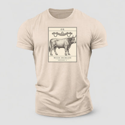 Ox Specimen Plate Creature Canticle Cotton T-Shirt – Sand