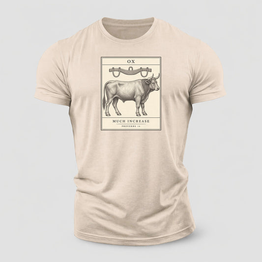 Ox Specimen Plate Creature Canticle Cotton T-Shirt – Sand