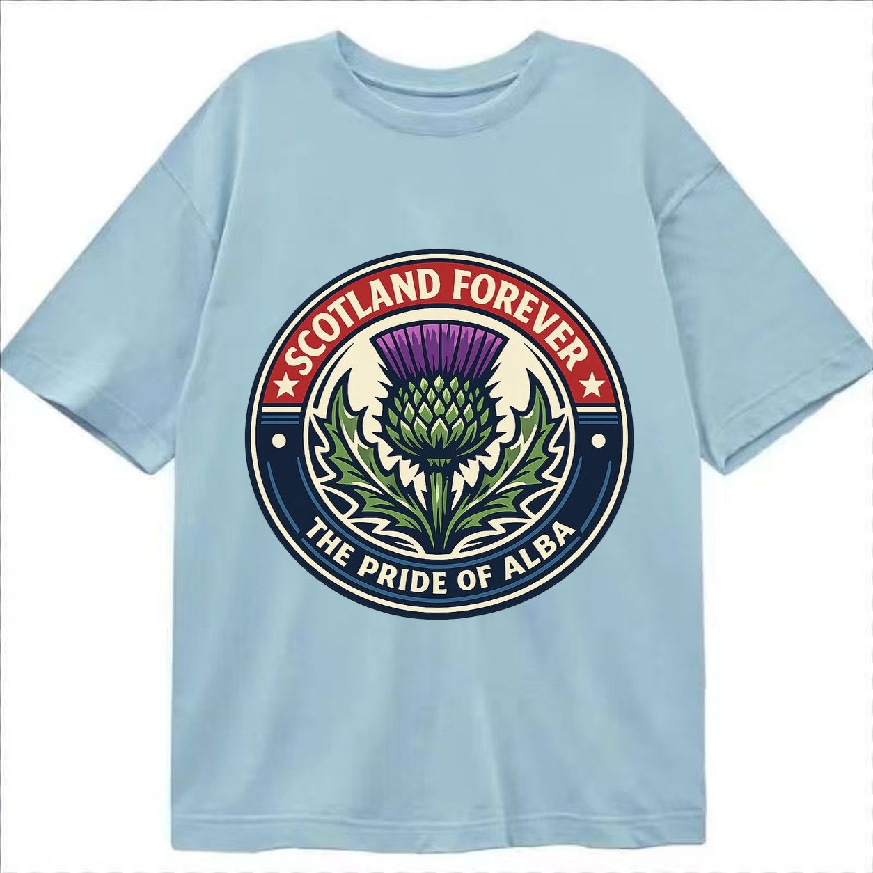 Highland Heritage Emblem 3c22fce65d34 1770440654247 Classic T-shirt – Light Blue