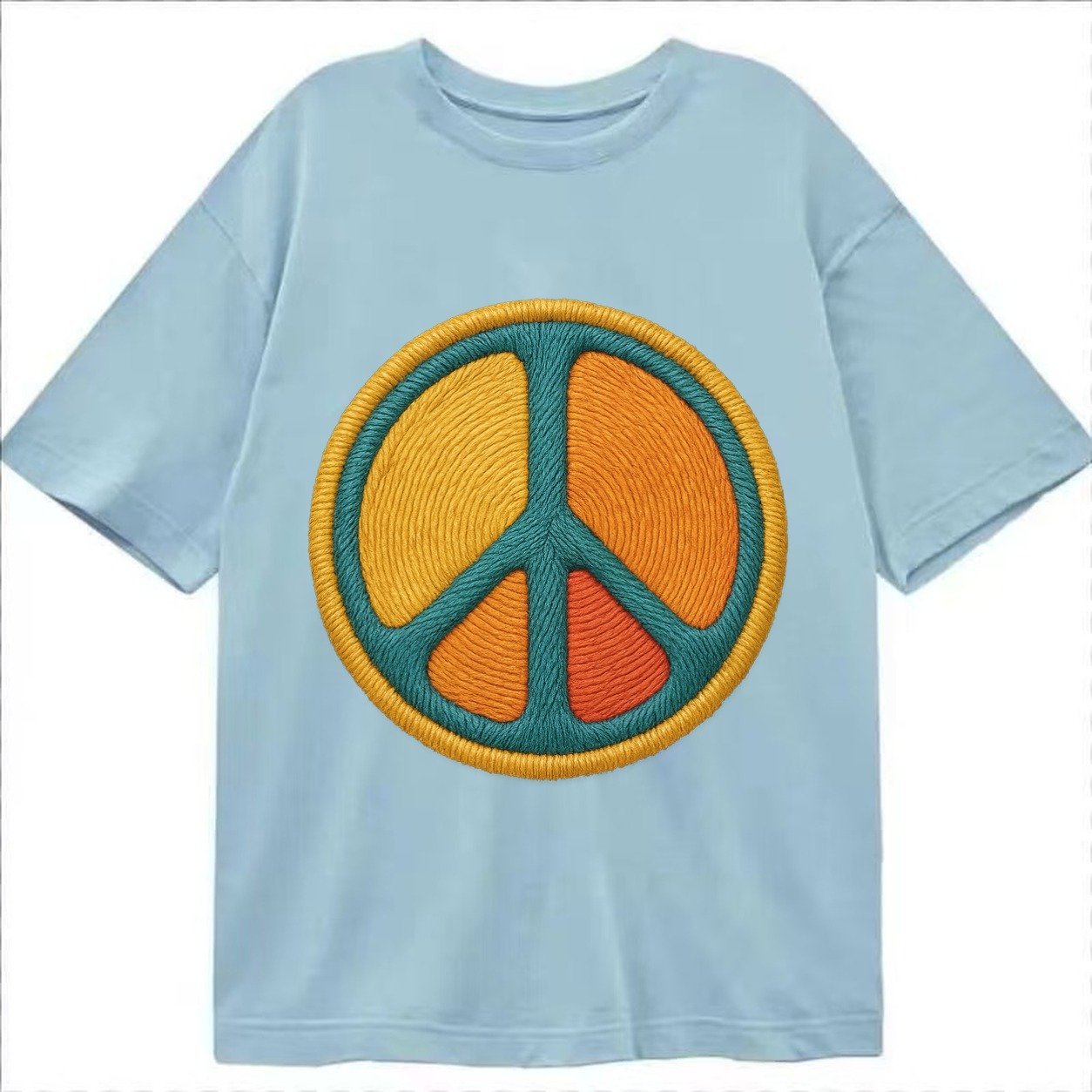 Golden Peace Classic T-shirt – Light Blue
