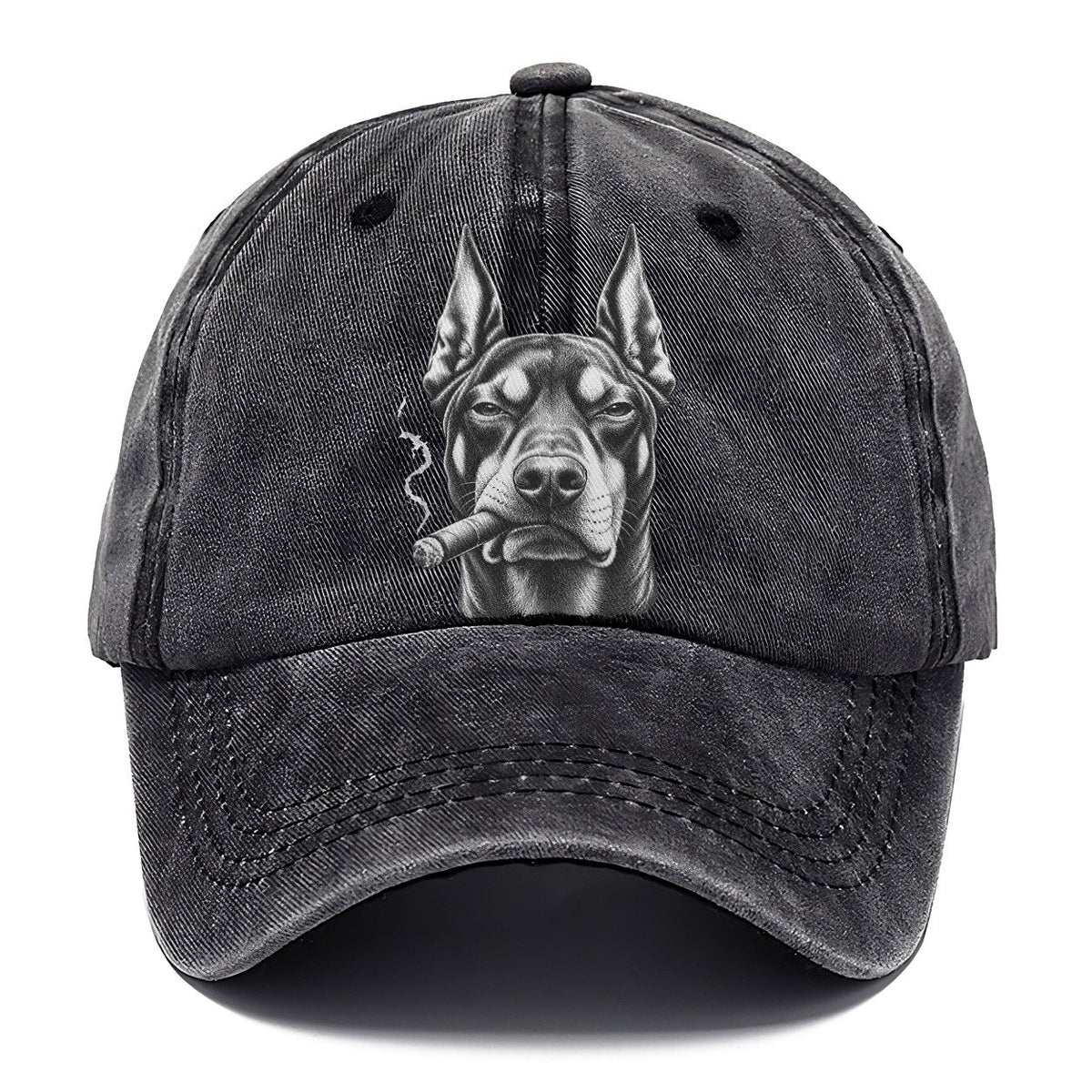 Doberman Pinscher Smoking Dogs Classic Cap – Graphite
