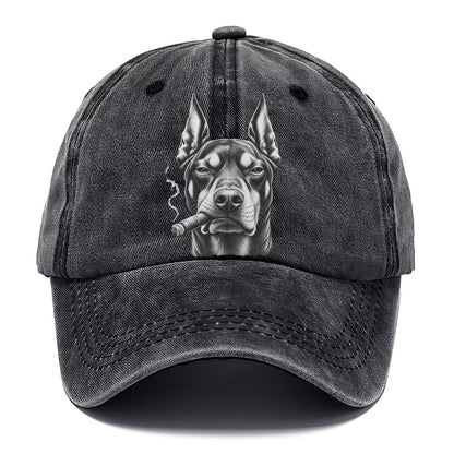 Doberman Pinscher Smoking Dogs Classic Cap – Graphite