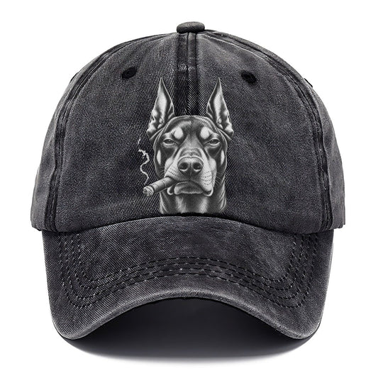 Doberman Pinscher Smoking Dogs Classic Cap – Graphite