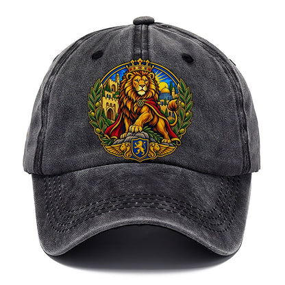 Lion Of Judah Heraldic Jerusalem Classic Cap – Graphite