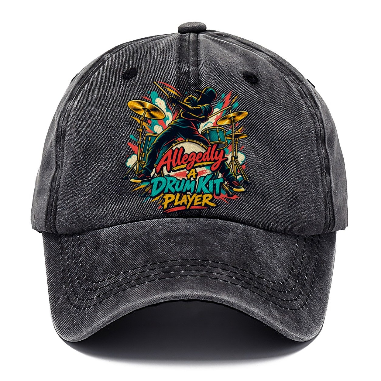 Allegedly A Drum Kit Player Music Instruments Classic Cap – Graphite