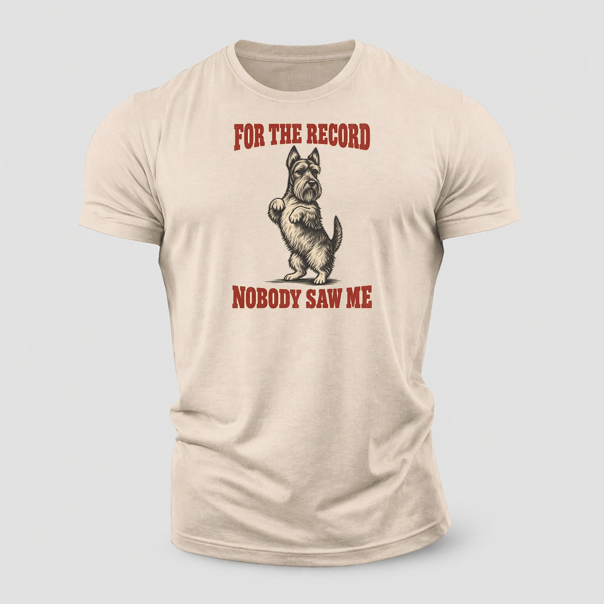 Scottish Terrier Dog Declarations Cotton T-Shirt – Sand