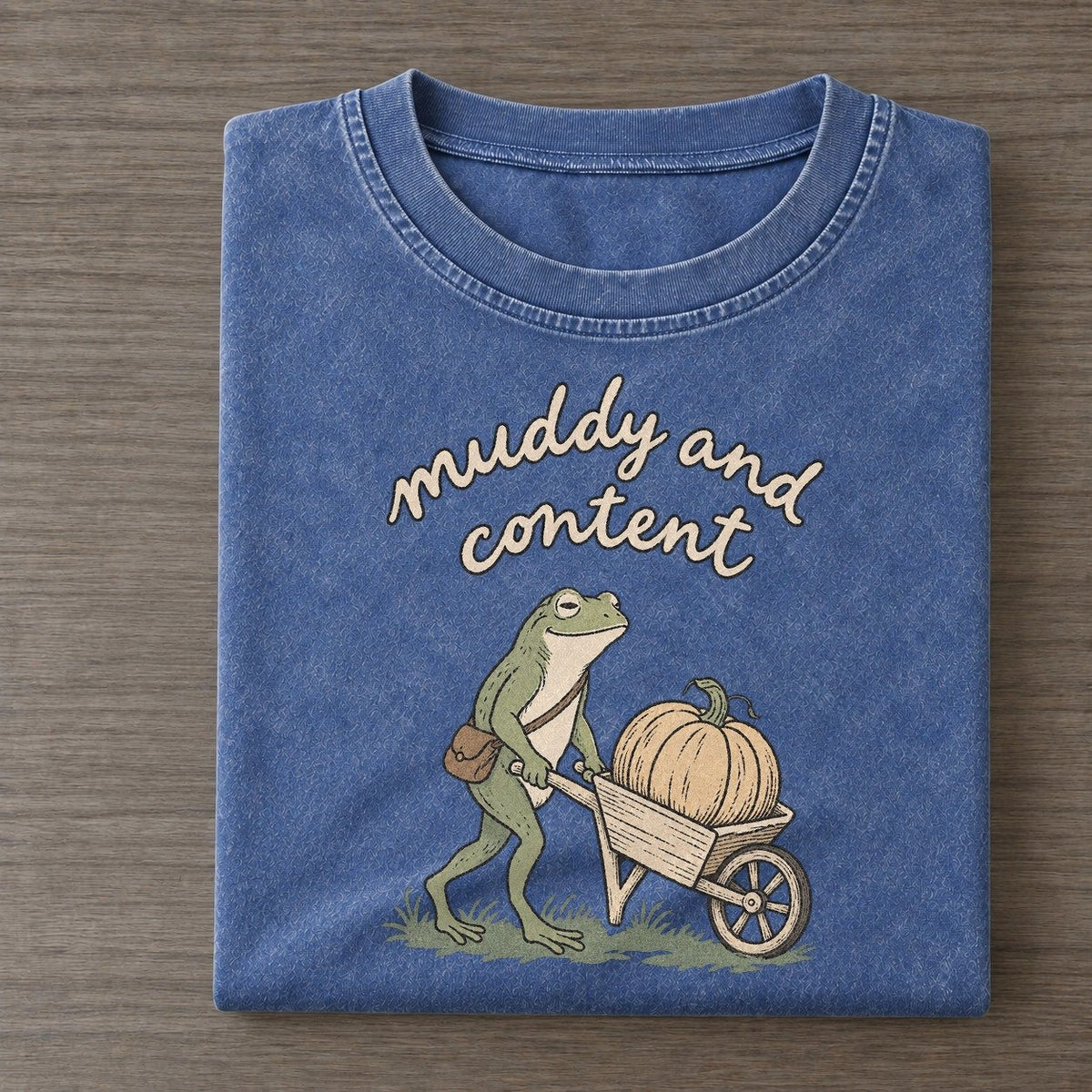 Wheelbarrow Days Pond Folk Vintage T-shirt – Washed Blue
