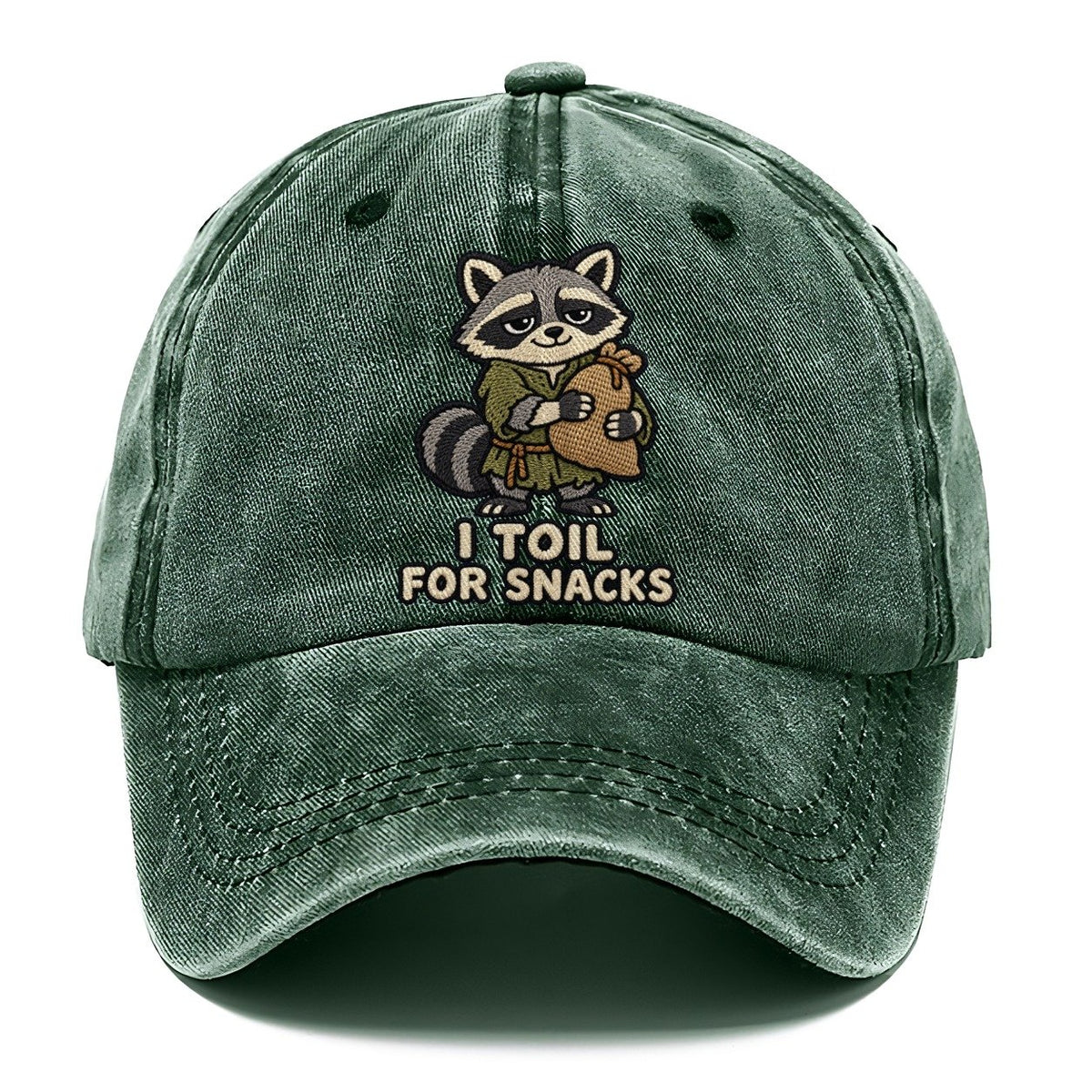 Raccoon Peasant Weary Court Classic Cap – Forest Mist