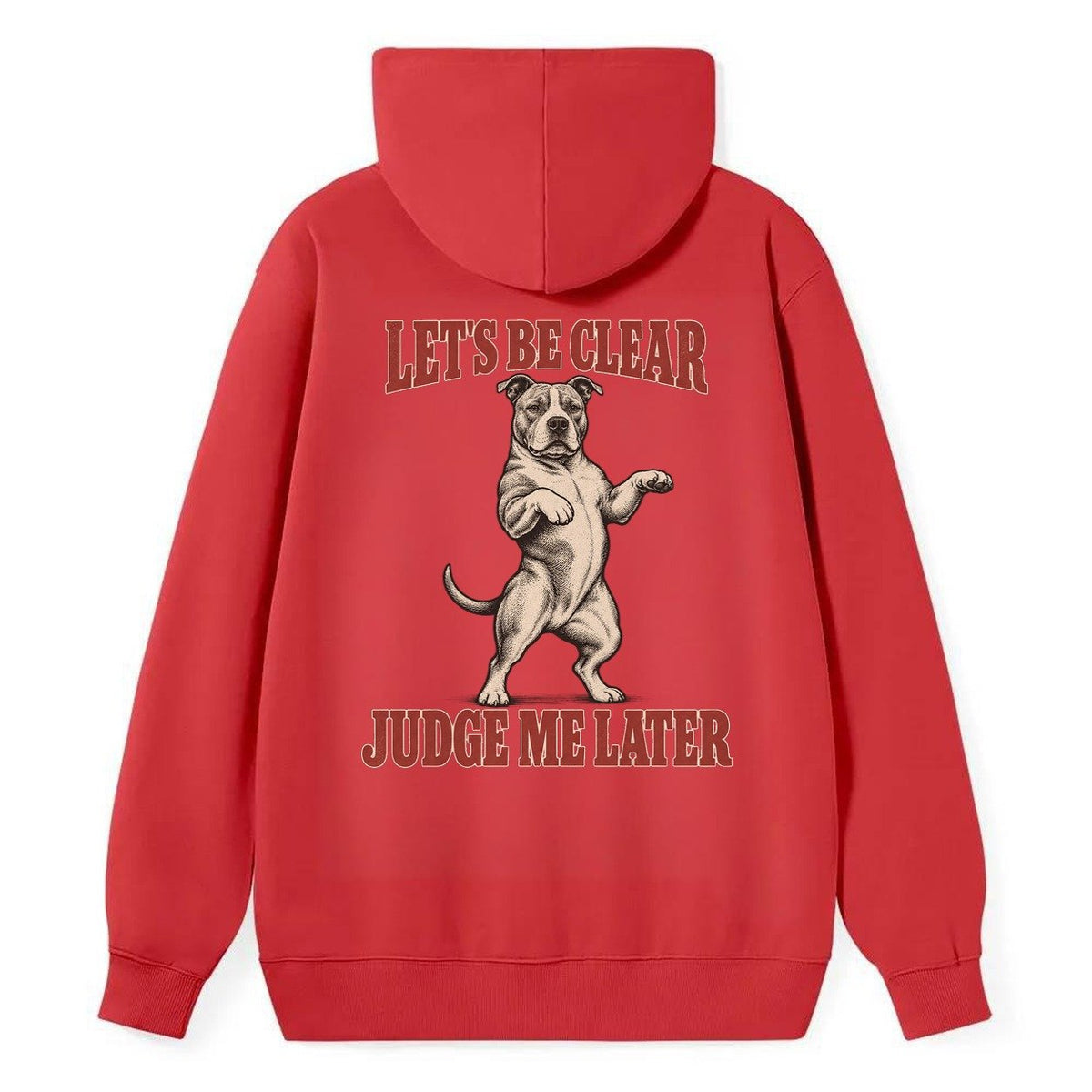 American Staffordshire Terrier Dog Declarations Classic Pullover Hoodie – Red