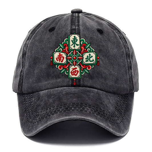 Four Winds Mahjong Game Night Classic Cap – Graphite