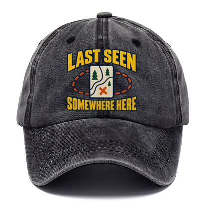 Last Seen Somewhere Here Disc Golf Classic Cap – Graphite