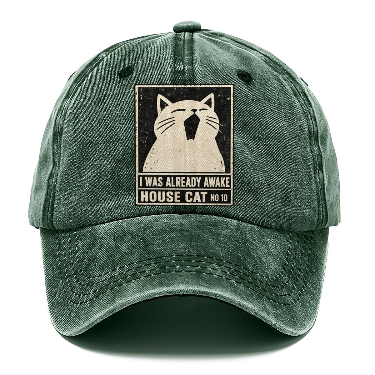 I Was Already Awake Neko Says No Classic Cap – Forest Mist