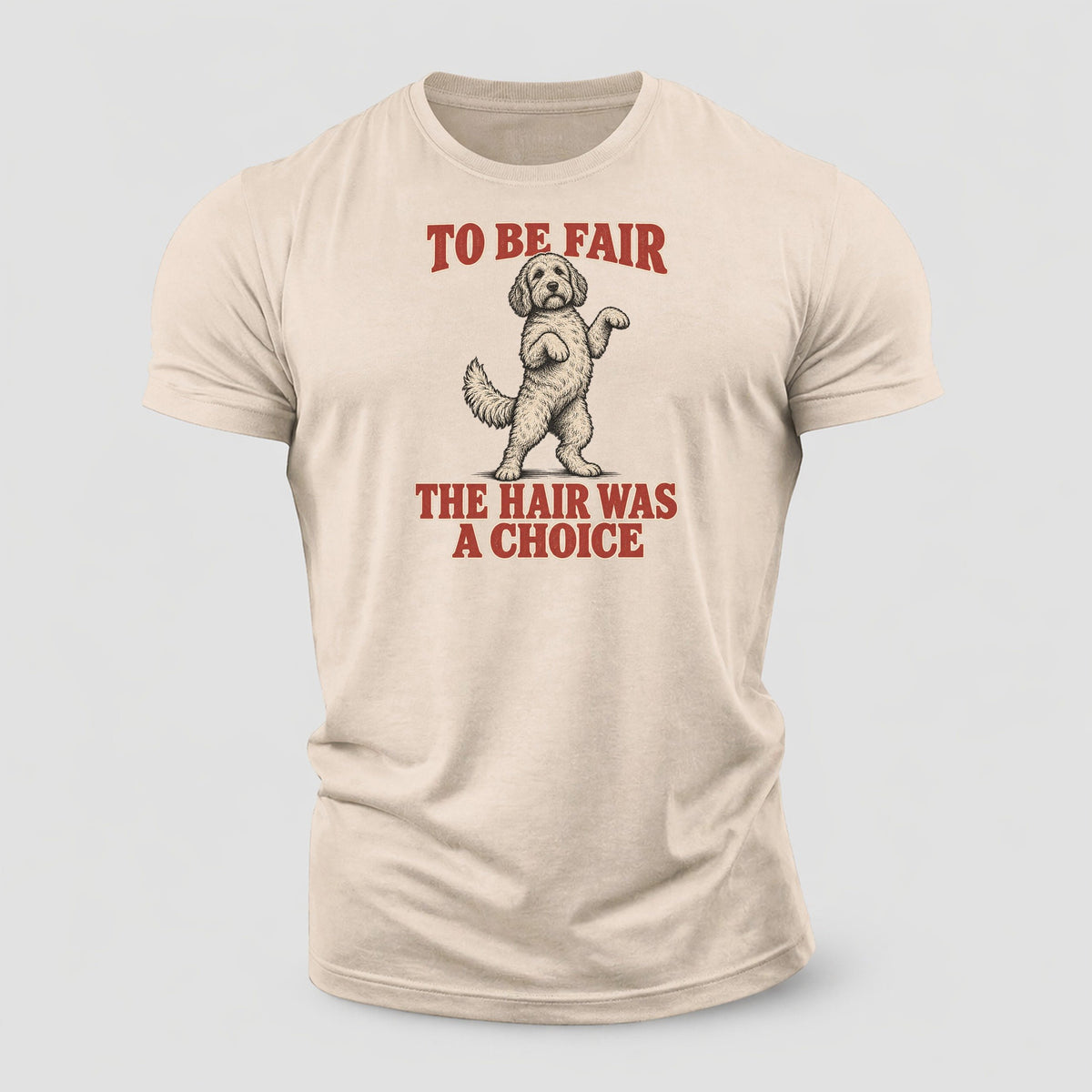 Labradoodle Dog Declarations Cotton T-Shirt – Sand