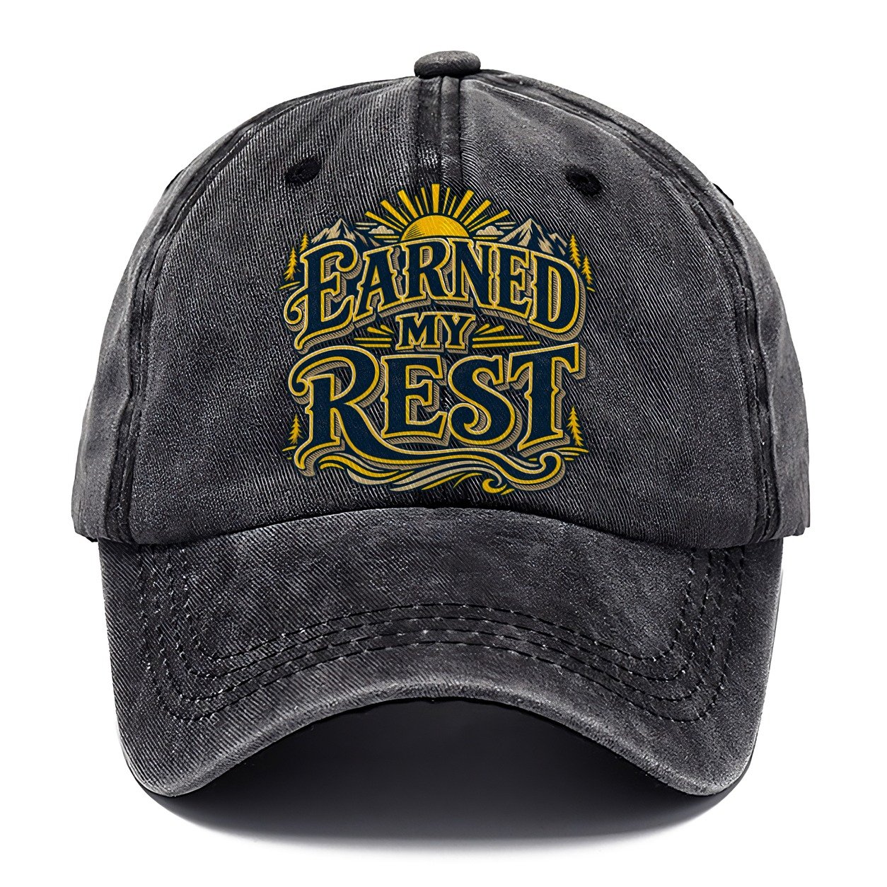 Earned My Rest Retired Living Classic Cap – Graphite