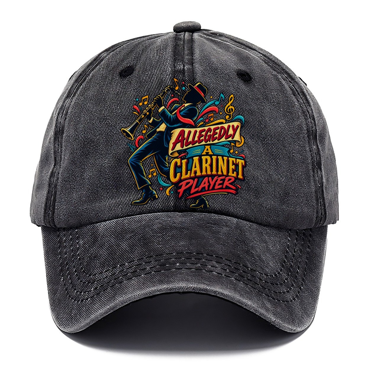 Allegedly A Clarinet Player Music Instruments Classic Cap – Graphite