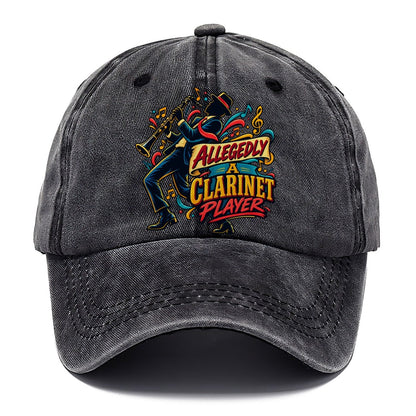 Allegedly A Clarinet Player Music Instruments Classic Cap – Graphite