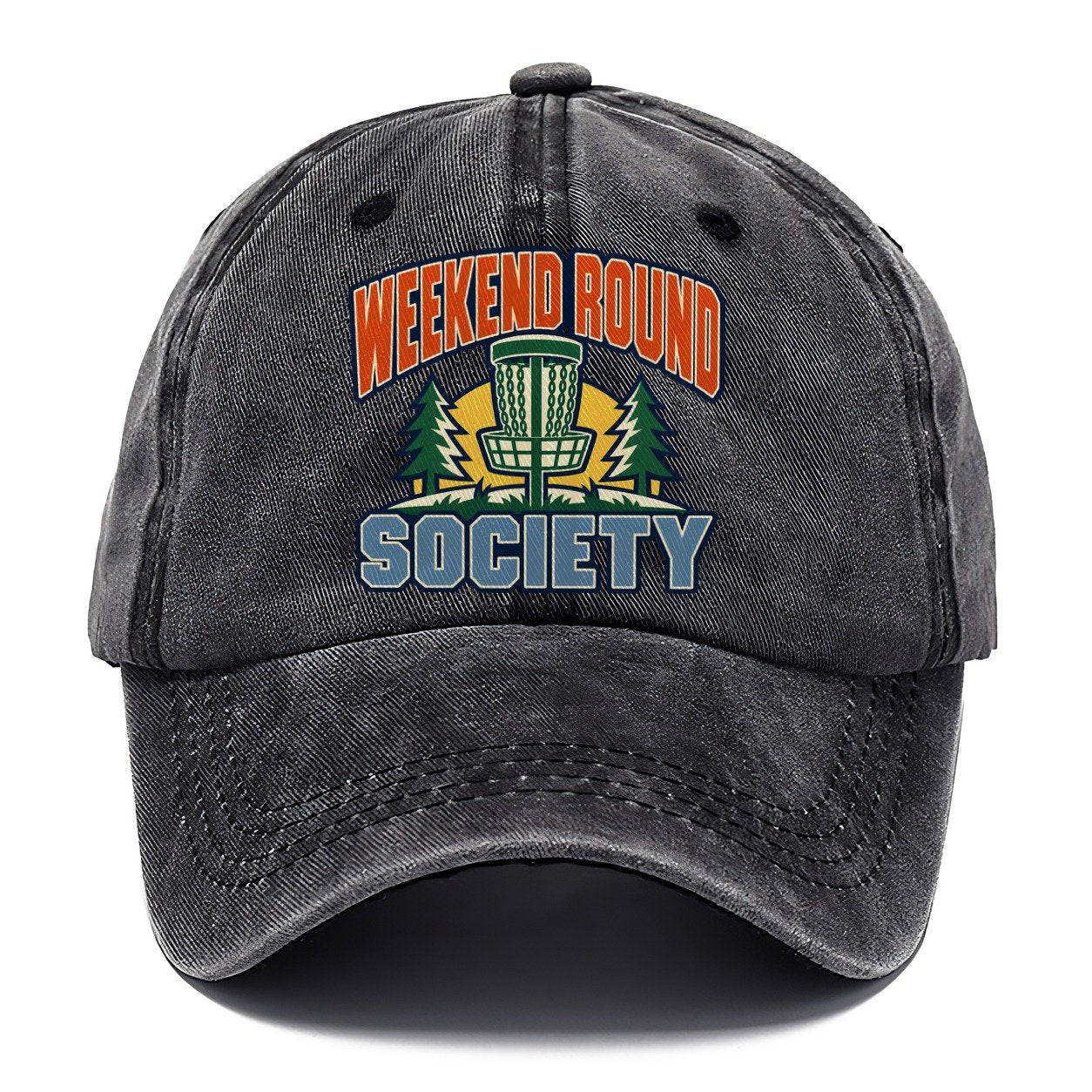 Weekend Round Society Disc Golf Classic Cap – Graphite