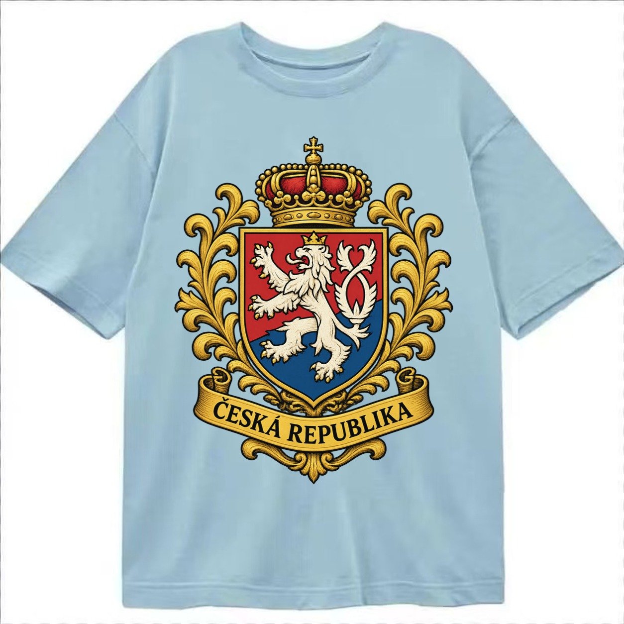 Czech Republic Lion Classic T-shirt – Light Blue