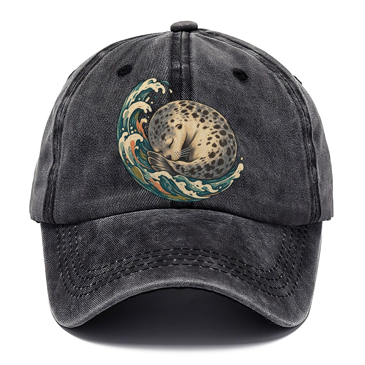 Sleeping Seal Tide Crescent Gentle Wild Classic Cap – Graphite