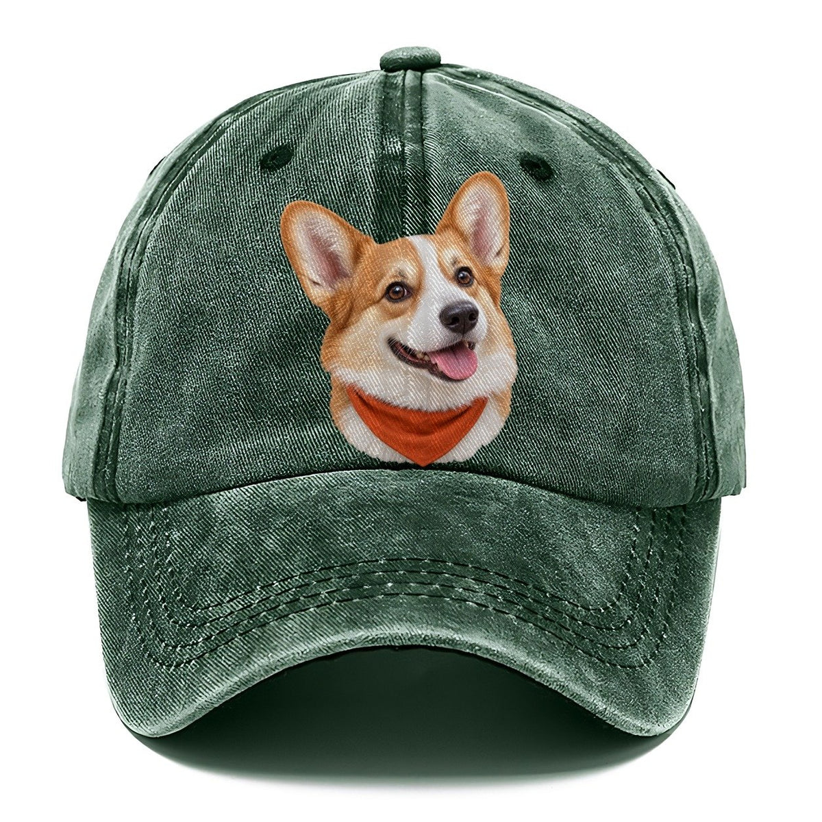 Corgi Autumn Bandana Character Club Classic Cap – Forest Mist