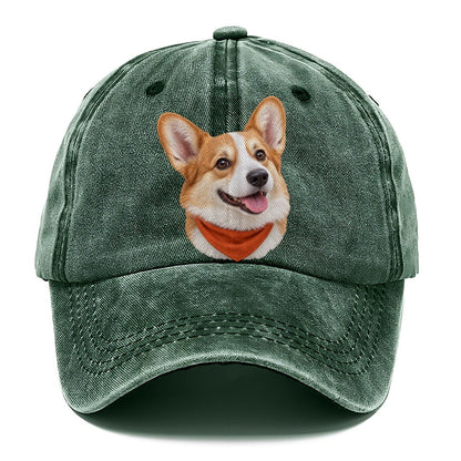 Corgi Autumn Bandana Character Club Classic Cap – Forest Mist
