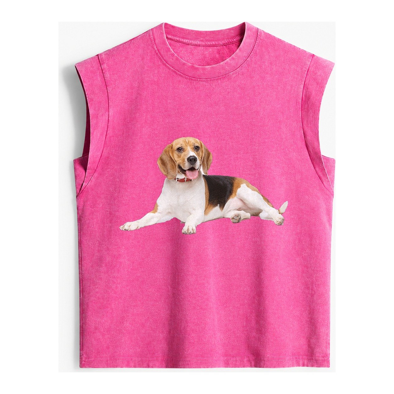 Beagle Vintage Washed Tank – Pink