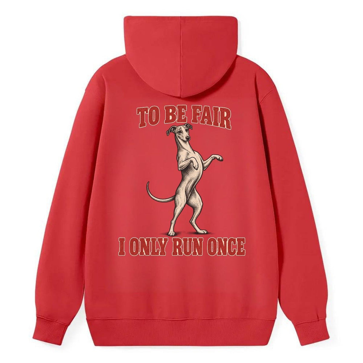 Whippet Dog Declarations Classic Pullover Hoodie – Red