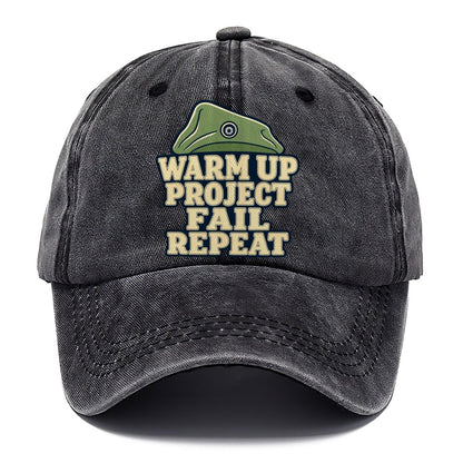 Warm Up Project Fail Repeat Rock Climbing Classic Cap – Graphite