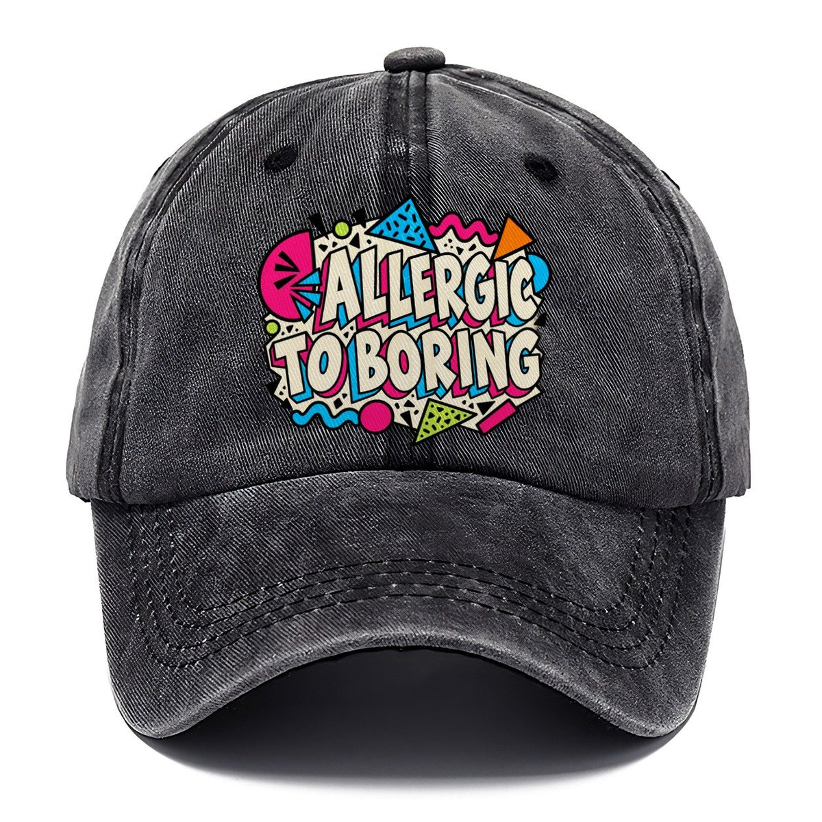 Allergic To Boring Crazy Styles Classic Cap – Graphite