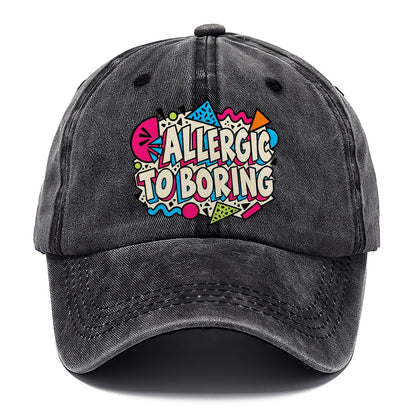 Allergic To Boring Crazy Styles Classic Cap – Graphite