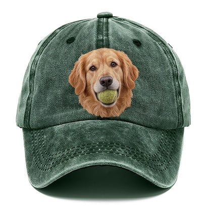 Golden Retriever Tennis Treasure Character Club Classic Cap – Forest Mist