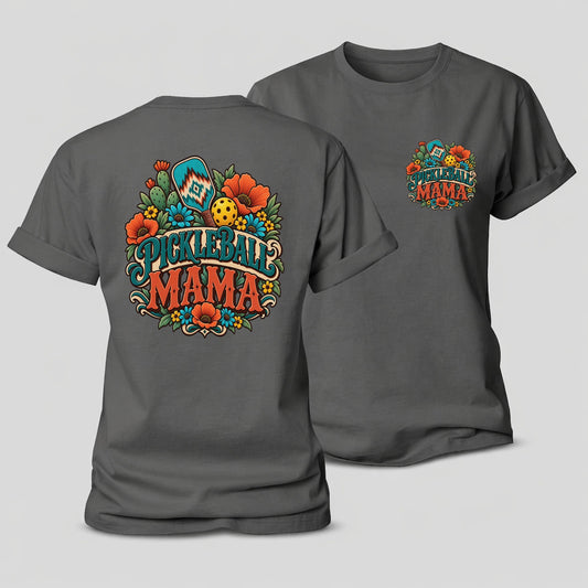 Pickleball Mama Pickleball Life Women's Cotton T-Shirt – Grey