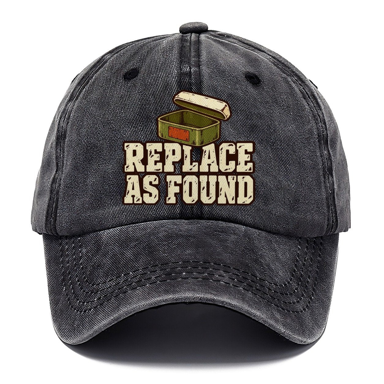 Replace As Found Geocaching Classic Cap – Graphite