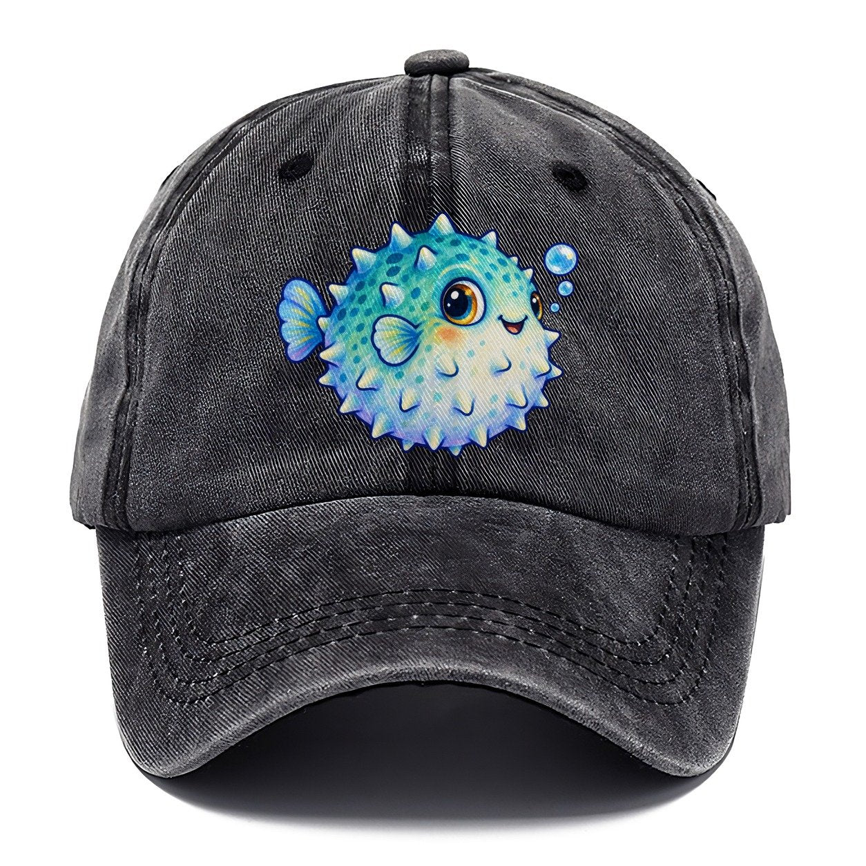 Pufferfish Side Puff Sea Sprite Classic Cap – Graphite