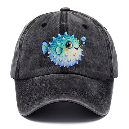 Pufferfish Side Puff Sea Sprite Classic Cap – Graphite