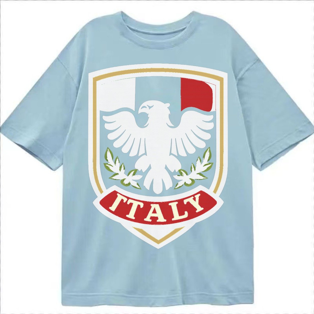 Italy Tricolor Logo Classic T-shirt – Light Blue