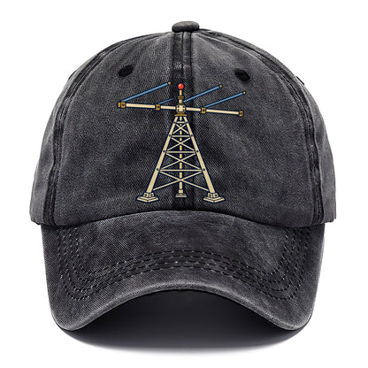 Antenna Tower Silhouette Amateur Radio Classic Cap – Graphite