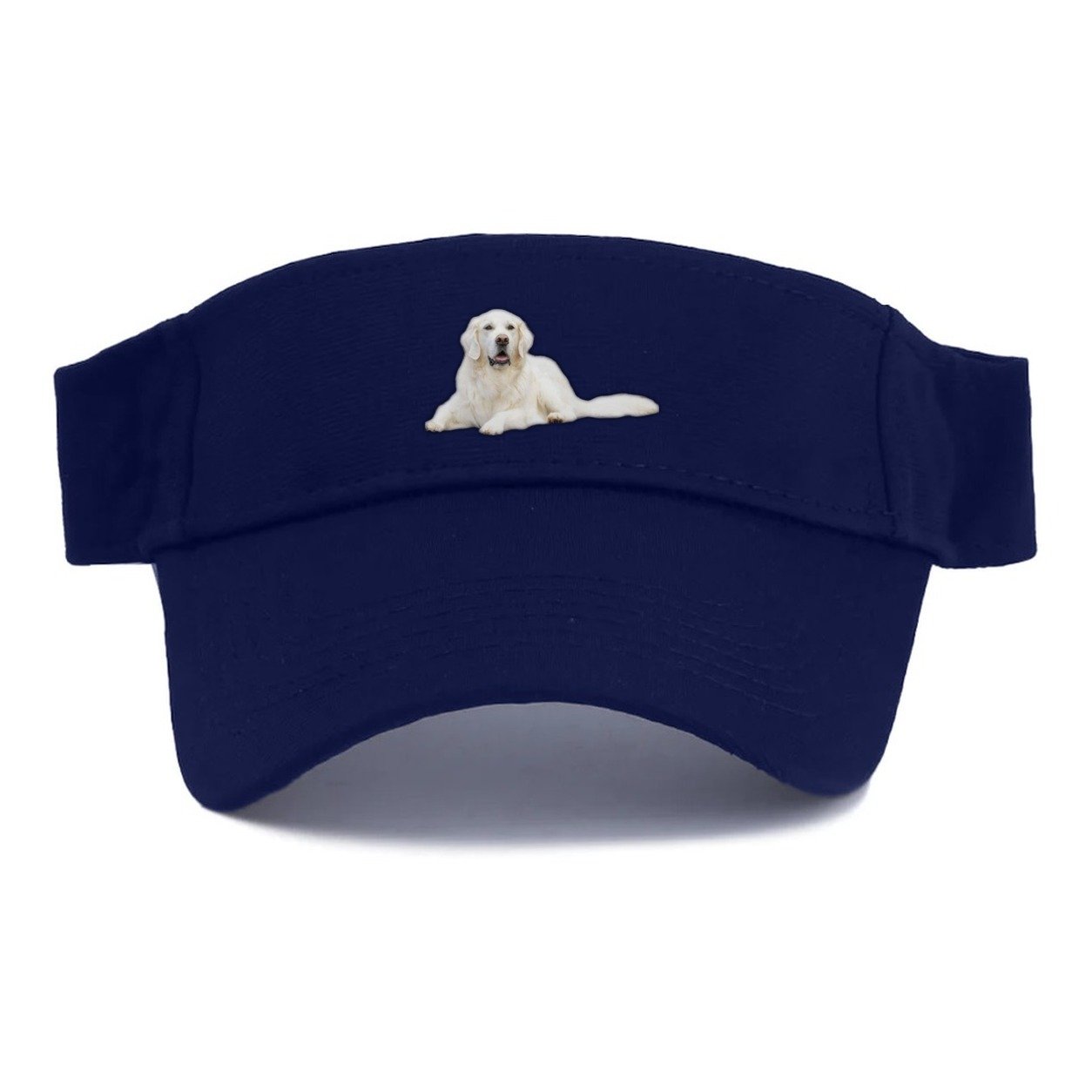 White English Cream Golden Retrievers Visor – Navy